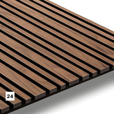 Akustinė tašelių plokštė (24, riešutmedis, juodas veltinis)